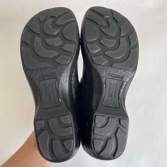 Born Black Leather Slip On Mule Clogs Shoes Women's EU 40 - US 8.5 M/W - Picture 10 of 11